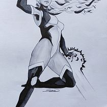 My final project: Starfire. Character Design & Ink Illustration project by gingerart028 - 02.25.2021