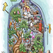 This is my workspace!!  lol.. in a touranium..!. Traditional illustration project by Chrissy - Illustrator - 02.27.2021