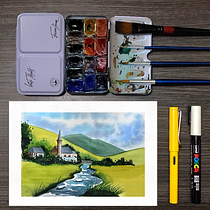 Mi Proyecto del curso: Cuaderno de viaje en acuarela. Traditional illustration project by Andres Felipe Novacek - 03.03.2021