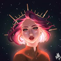My project in Lighting and Color for Digital Portraits in Photoshop course. Digital Illustration, and Traditional illustration project by Lélanie Morel - 02.26.2021