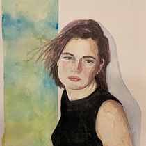 Autorretrato . Watercolor Painting project by Rocío - 02.26.2021