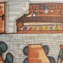 My project in Introduction to Freehand Architectural Design course. Architectural Illustration project by Kristýna Hrášková - 02.27.2021