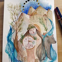 Mi Proyecto del curso: Técnicas de acuarela para ilustraciones de ensueño. Projekt z dziedziny Ilustracja naturalist i czna użytkownika Marta sabaté - 27.02.2021