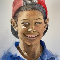 My project in Artistic Portrait with Watercolors course. Watercolor Painting project by Paola Portello - 03.22.2021