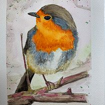 Mein Kursprojekt: Illustriere Vögel mit expressiven Aquarelltechniken. Watercolor Painting project by claudia.zock - 04.06.2021