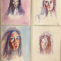 Meu projeto do curso: Retrato artístico em aquarela. Portrait Drawing project by Elizabeth Zapater - 02.25.2021