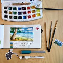 Mein Kursprojekt: Aquarellreiseheft. Watercolor Painting project by Julia Kristin - 02.28.2021
