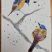 Mi Proyecto final aves en acuarela. Watercolor Painting project by monica.espinoza.barahona - 03.07.2021