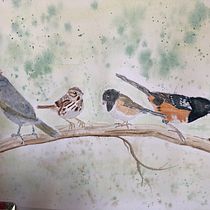 My project in Artistic Watercolor Techniques for Illustrating Birds course. Watercolor Painting project by missy.siders - 02.28.2021