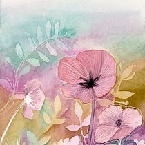 Primer intento de mi proyecto: Técnicas de acuarela en negativo para ilustración botánica Ein Projekt aus dem Bereich Botanische Illustration von Ivania Maturana - 28.02.2021