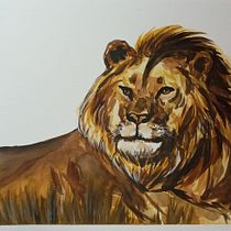 Mi Proyecto del curso: León con acuarelas. . Traditional illustration project by Miguel Angel Benites Bolivar - 02.28.2021
