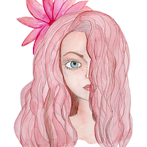 Chica pelo rosa: Retrato ilustrado en acuarela curso de Ana Santos. Projekt z dziedziny  użytkownika Ivania Maturana - 20.09.2020