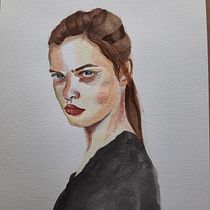Mi Proyecto del curso: Retrato en acuarela a partir de una fotografía. Fine Arts project by indiraonate - 03.01.2021