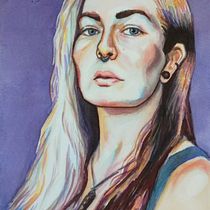 My project in Artistic Portrait with Watercolors course. Un proyecto de Pintura a la acuarela de Mia Carppan - 01.03.2021