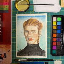 Meu projeto do curso: Caderno de retratos em aquarela. Painting, Watercolor Painting, Portrait Drawing, and Sketchbook project by Yohana Prado - 03.15.2021