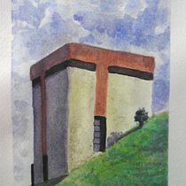 Dibujo arquitectónico con acuarela y tinta. Architecture, Architectural Illustration, and Watercolor Painting project by Fernando Urióstegui - 02.19.2021