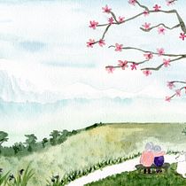 My project in Watercolor Illustration with Japanese Influence course . % Orianne Mio tarafından hazırlanan Çocuk İllüstras, Ve onu projesi - 03.01.2021