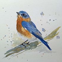 My project in Artistic Watercolor Techniques for Illustrating Birds course. Children's Illustration, Drawing, Naturalistic Illustration, Painting, Realistic Drawing, Sketchbook, and Sketching project by Susan Monty - 03.01.2021