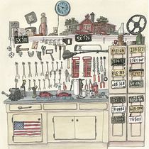 My brother-in-law's workbench. Traditional illustration project by bryanrubenau - 03.01.2021