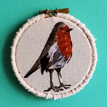 My little Robin - Mi pequeño petirrojo :) . Bordado projeto de Patricia Godsua - 26.03.2021