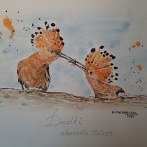 My project in Artistic Watercolor Techniques for Illustrating Birds course. Watercolor Painting project by b.piwowarczyk - 03.02.2021