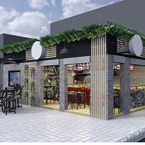 Mi Proyecto del curso: Diseño de interiores para restaurantes. Projekt z dziedziny 3D,  Projektowanie 3D, Projektowanie powierzchni h, low, ch, Projektowanie wnętrz,  Modelowanie 3D i Wizualizacja architektoniczna użytkownika Daniel Romero - 02.03.2021