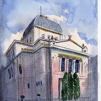 My project in Architectural Sketching with Watercolor and Ink course. Watercolor Painting project by Alessia Catalani - 03.03.2021