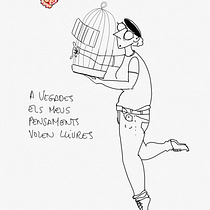 Mi Proyecto del curso: Ilustración artística: A veces mis pensamientos quieren ser libres. Comic, and Traditional illustration project by esther_name - 03.03.2021
