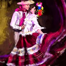 Mi Proyecto del curso: Bambuco Fiestero Danza Colombiana. Projekt z dziedziny Ilustracja c i frowa użytkownika Ferney Méndez Rivera - 08.03.2021