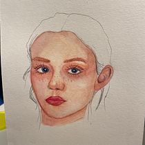Mi Proyecto del curso: Retrato ilustrado en acuarela. Projekt z dziedziny Malowanie akwarelą użytkownika elizabeth kolyada - 04.03.2021