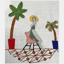 My project in Photo Embroidery on Fabric course. Embroider project by Kim Mimnaugh - 04.19.2021