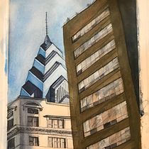 My project in Architectural Sketching with Watercolor and Ink course. Architectural Illustration, and Watercolor Painting project by Susan Singer - 03.04.2021
