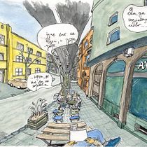 My project in Urban Sketching: Express Your World in a New Perspective course. Un projet de Esquisse  de dunja_1 - 05.03.2021