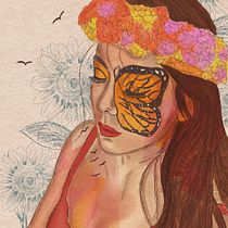 Mi Proyecto del curso: Retrato ilustrado con Procreate. Desenho artístico, Desenho de retrato, Desenho digital, Ilustração tradicional, Ilustração botânica, Ilustração digital, e Pintura em aquarela projeto de Brenda Piotrowsky - 04.03.2021