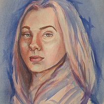 My project in Artistic Portrait with Watercolors course. Un proyecto de Pintura a la acuarela de Natalie Bowman - 04.03.2021
