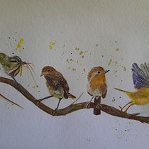 My project in Artistic Watercolor Techniques for Illustrating Birds course. Traditional illustration, Watercolor Painting, Realistic Drawing, and Naturalistic Illustration project by Donna Paulson - 03.05.2021