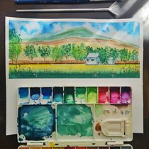 My project in Watercolor Travel Journal course. Arts, and Crafts project by Marcela Rees - 03.05.2021