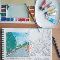 Mi Proyecto del curso: Cuaderno de viaje en acuarela. Watercolor Painting, and Pencil Drawing project by Yasmín Monroy Espinosa - 03.22.2021