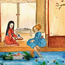 Mi Proyecto del curso: Ilustración en acuarela con influencia japonesa . % Gaby Grover tarafından hazırlanan Mürekkep İllüstras, onu, Sulubo, Ve a Resim projesi - 03.06.2021