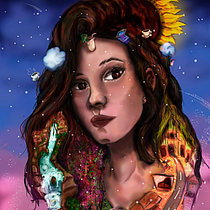 Meu Projeto Final, Sonhadora amiga Jeska. Digital Illustration project by Romulo Pereira - 03.06.2021
