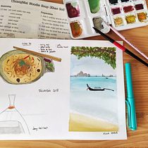 Mi Proyecto del curso: Cuaderno de viaje en acuarela. Drawing project by Alicia Onieva - 03.06.2021