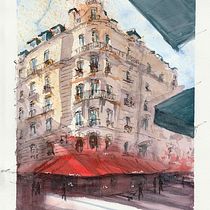 My project in Architectural Sketching with Watercolor and Ink course. Architecture, Sketching, and Watercolor Painting project by vukvuk - 03.06.2021
