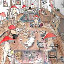 My project in Creative Sketching: Fill Your Illustrations with Life and Detail course. Fine Arts, Traditional illustration, and Oil Painting project by Jeanne Crandall - 03.06.2021