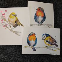 My project in Artistic Watercolor Techniques for Illustrating Birds course. Watercolor Painting project by bridie - 03.07.2021