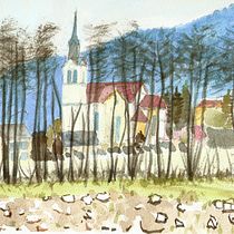 My course project: My trips around Ljubljana, Slovenia. Acr, lic Painting, Drawing, Oil Painting, Painting, Pencil Drawing, Sketching, and Watercolor Painting project by Blaž Mesec - 03.08.2021