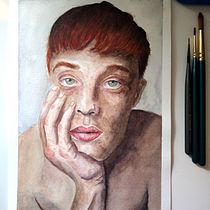 Meu projeto do curso: Retrato em aquarela a partir de uma fotografia. Watercolor Painting project by Anderson Devegili - 03.19.2021