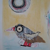 Oiseau prophète de bonheur. Traditional illustration project by Liette Parent - 03.07.2021