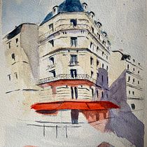  Mi Proyecto del curso: Dibujo arquitectónico con acuarela y tinta. Street Art project by lili_jaha - 03.07.2021