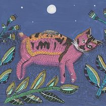 Cat Lotus - My project in Creative Drawing with Ink and Gouache course. Un projet de Peinture gouache et Illustration à l'encre de Claudia Aurednik - 07.03.2021