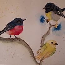 My project in Artistic Watercolor Techniques for Illustrating Birds course. Watercolor Painting project by María Victoria Ruiz Pérez - 03.07.2021